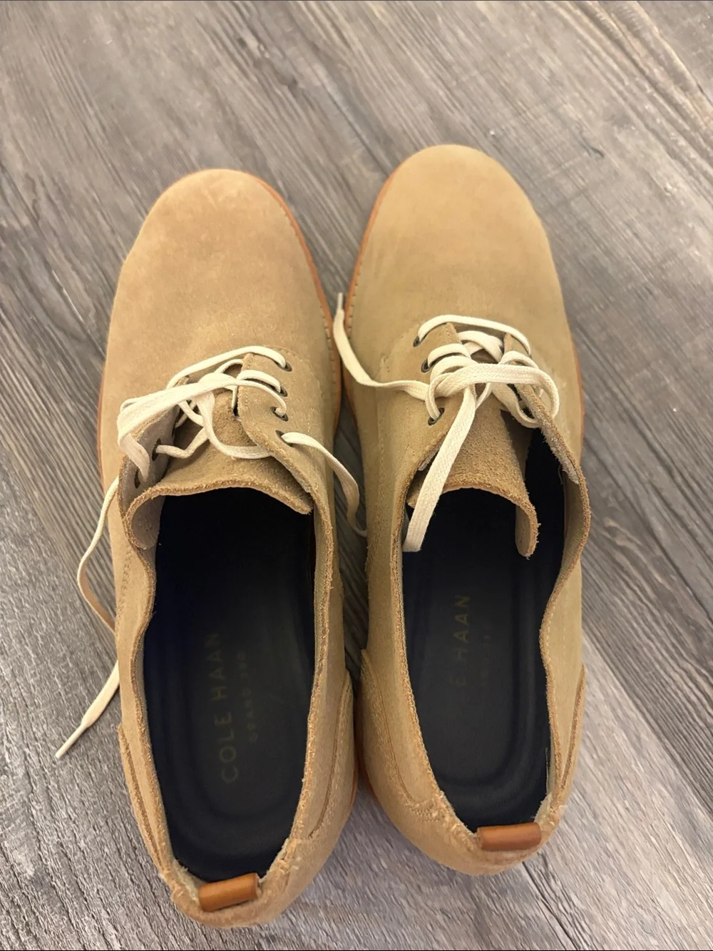 Cole Haan Men's Suede Lace-Up Dress Shoes in Tan